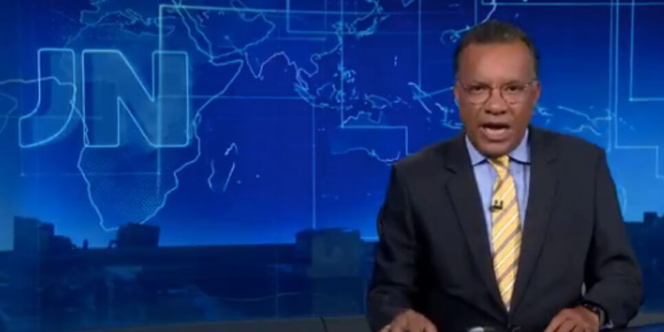 Heraldo Pereira no Jornal Nacional (Foto: Reprodução / Globo)