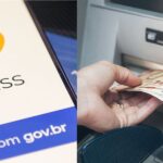 INSS / Pessoa sacando dinheiro - Montagem TVFOCO