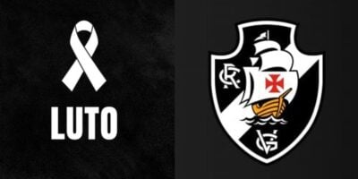 Imagem de luto / Logo do Vasco - Montagem TVFOCO