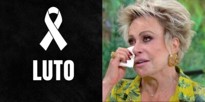 Imagem de luto e Ana Maria no Mais Você (Fotos: Reproduções / Canva / Globo)