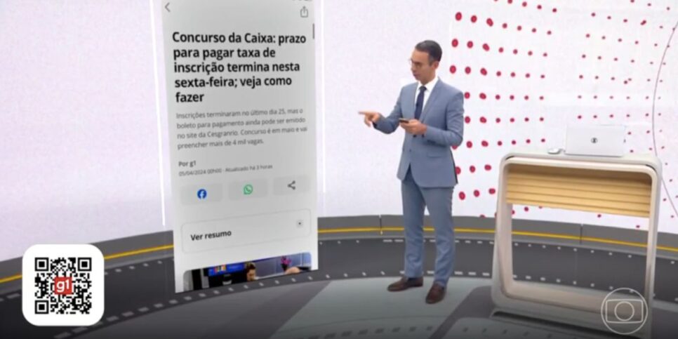 César Tralli no Jornal Hoje (Foto: Reprodução / Globo)