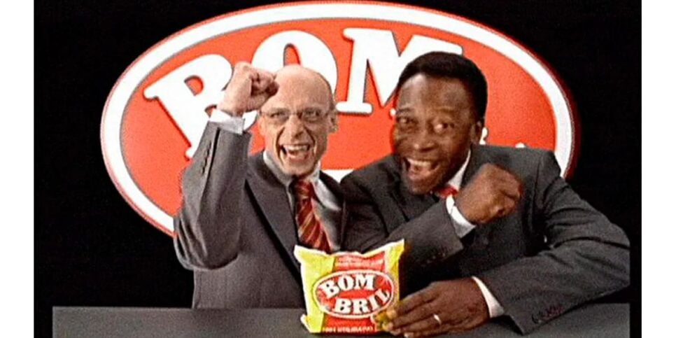 Carlos Moreno e Pelé em propaganda da Bombril (Foto: Reprodução / YouTube) 
