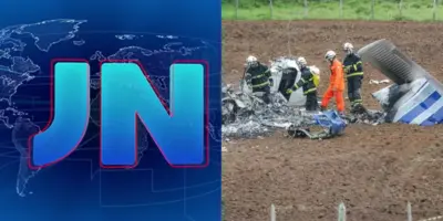 “Caiu em uma região de mata”: O anúncio de trágico acidente aéreo no meio do JN e todo o Brasil de luto