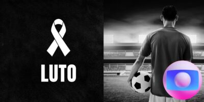 Luto por jogador e logo da Globo - Foto Reprodução Internet