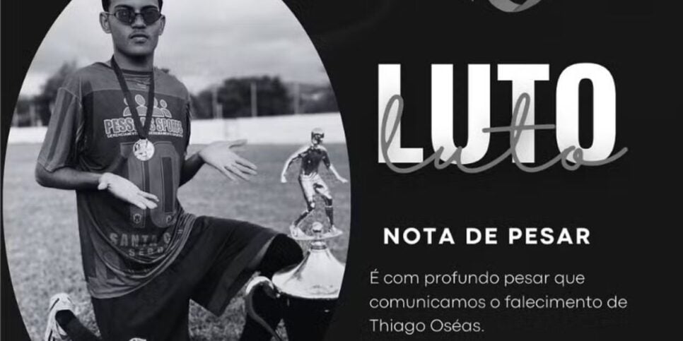 Mensagem de luto - Foto Reprodução Internet