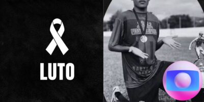 Mensagem de luto e logo da Globo - Foto Reprodução Internet