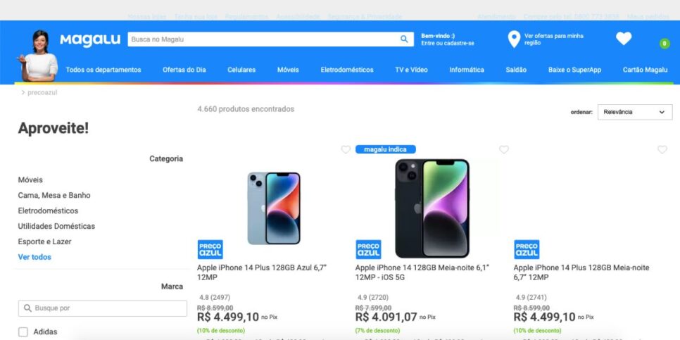 Ofertas Magazine Luíza (Foto: Reprodução / Site Oficial)