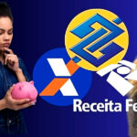 Quem poupa na Caixa, BB e mais bancos precisam se atentar ao decreto da Receita Federal (Foto Reprodução/Montagem/Lennita/Logo.Net/Receita Federal/Canva)
