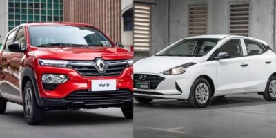 Renault Kwid e Hyundai HB20 Reproducao Internet
