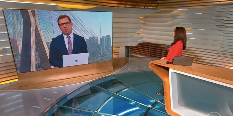 Rodrigo Bocardi e Ana Luiza Guimarães no Bom Dia Brasil (Foto: Reprodução / Globo)