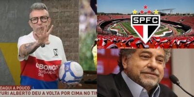 Craque Neto paralisa a Band com adeus no São Paulo de Julio Casares - Montagem Tv Foco