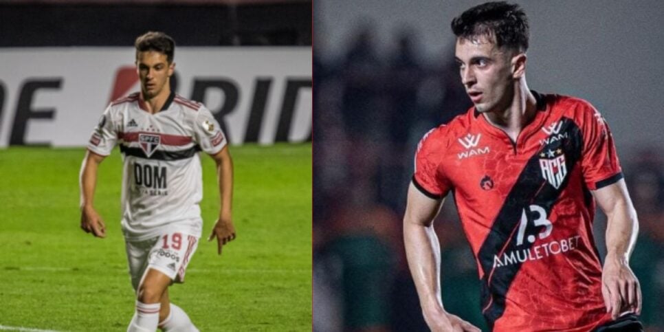 Shaylon, ex-jogador do São Paulo e que atualmente joga no Atlético-GO (Foto - Montagem TV Foco).