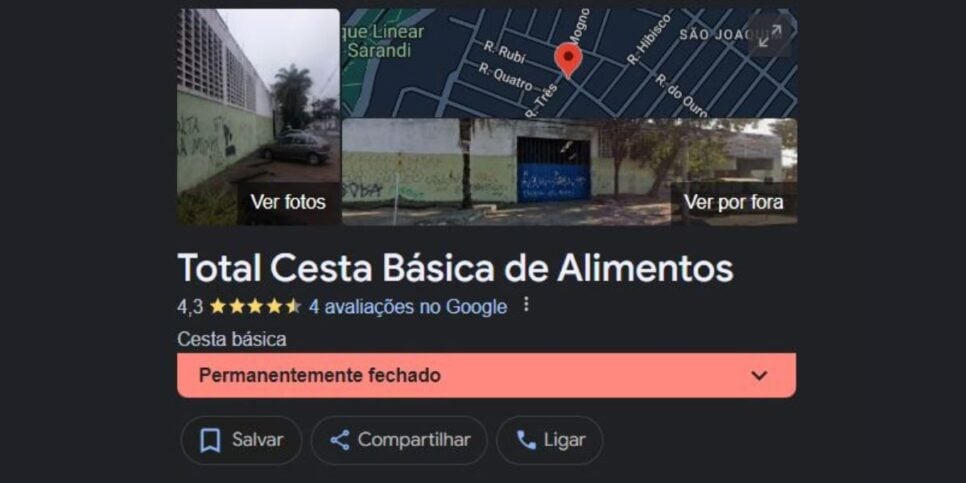 Status da empresa até então responsável pelo Arroz da marca Favorito (Foto Reprodução/GoogleSearch)