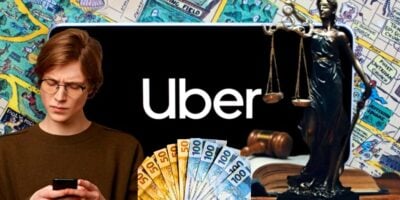 Uber foi condenada a pagar 1 bilhão de reais pela Justiça (Foto Reprodução/Montagem/Lennita/Uber/Canva)