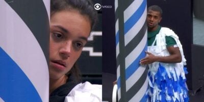 Alane e Davi na Prova do Finalista do BBB24 (Foto: Reprodução / Globo / Montagem TV Foco)