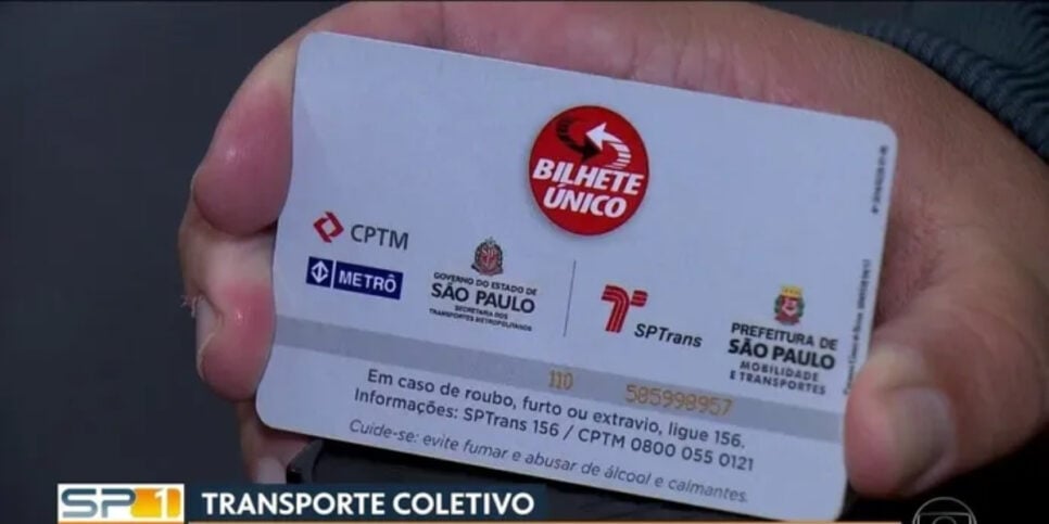 Bilhete do SPTrans (Foto: Divulgação)