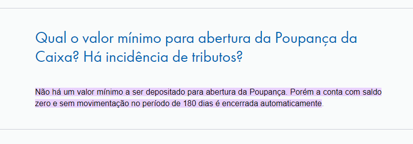 Comunicado da CAIXA sobre a poupança - Foto: Internet