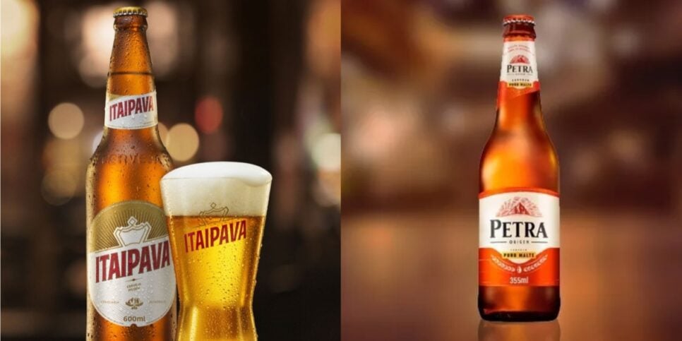 Cervejas da marca Itaipava e Petra - (Foto: Reprodução / Internet)