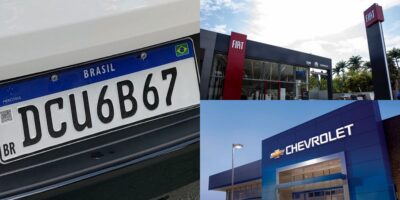 Nova lei das placas atinge carros da Fiat e Chevrolet (Reprodução: Montagem TV Foco)