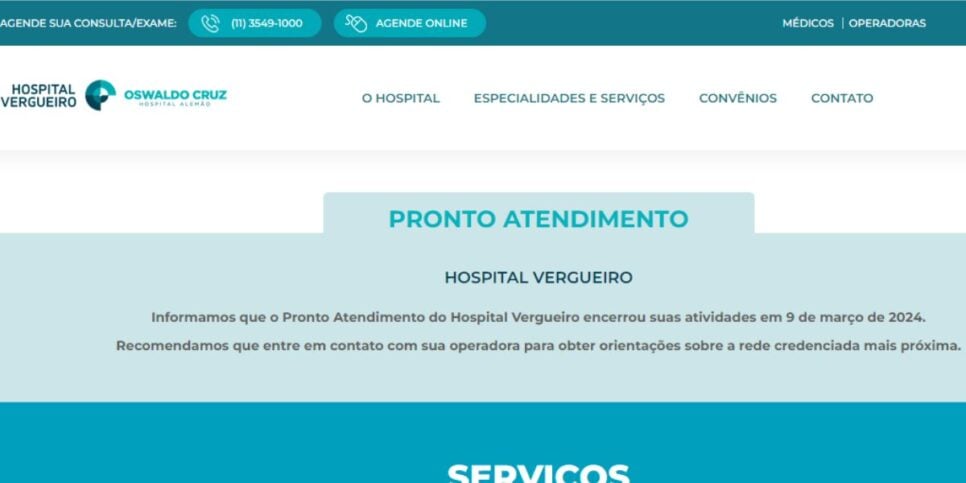 Comunicado da Amil aos seus clientes (Reprodução: Internet)