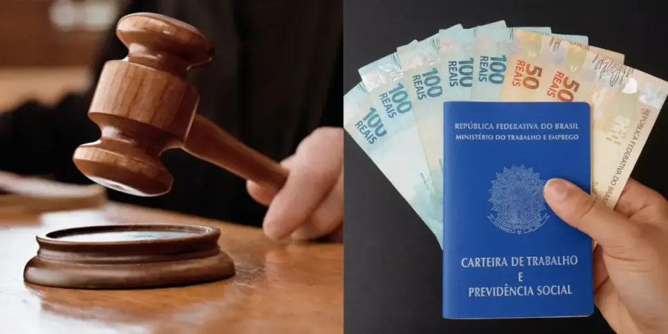Nova lei e trabalhadores e carteira de trabalho com notas de dinheiro- foto: TV Foco Nova lei e trabalhadores e carteira de trabalho com notas de dinheiro- foto: TV Foco