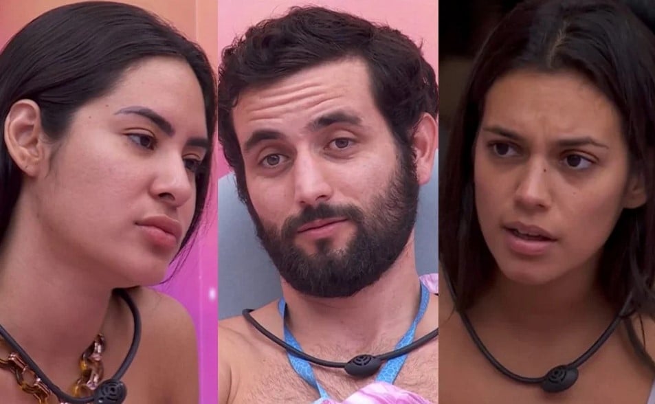 Isabelle Nogueira, Matteus Amaral e Alane Dias no BBB24 (Foto: Reprodução / Globo)
