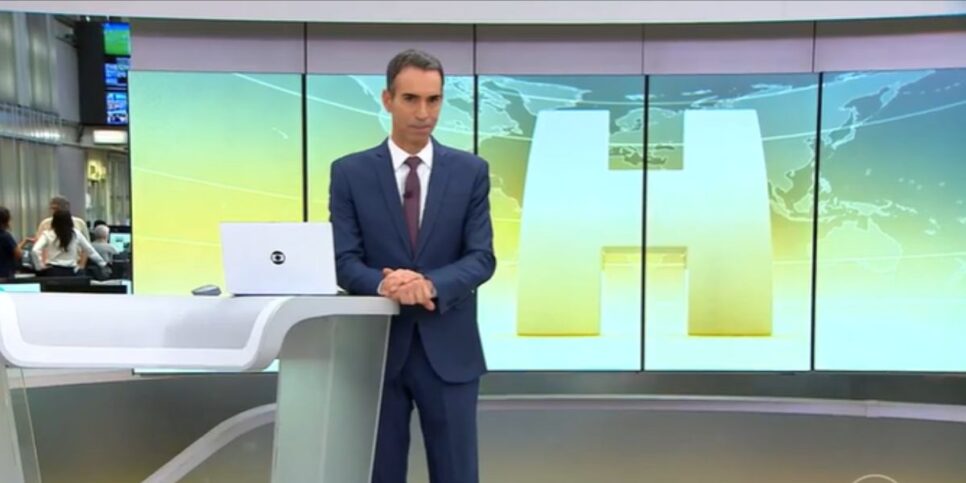 César Tralli comanda todas as tardes o Jornal Hoje (Reprodução: Globo)