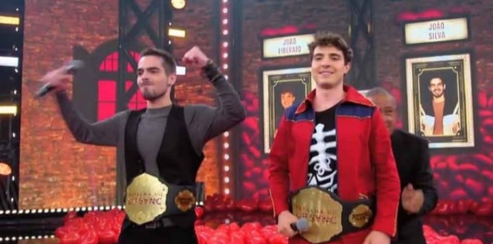 Huck fez história na Globo com filhos de Gugu e Fausto Silva no Domingão (Foto: Reprodução / Globo)