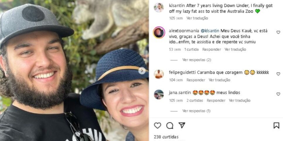 Kauê mora atualmente na Austrália (Foto: Reprodução/ Internet)