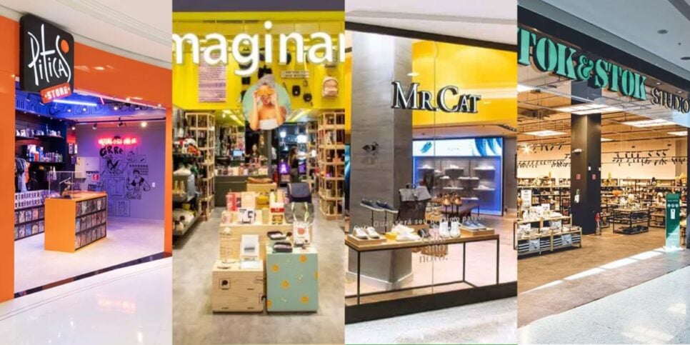 Outras lojas tradicionais dos shoppings que fecharam em massa - Foto: Montagem