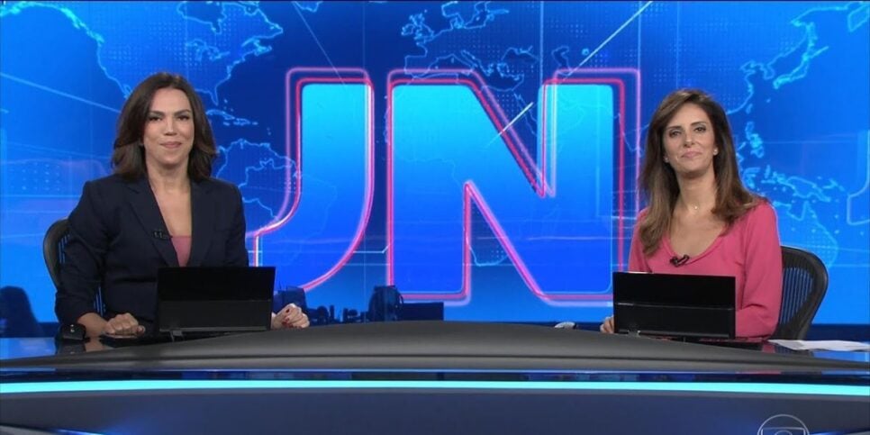 A jornalista chegou a apresentar o Jornal Nacional ao lado de Ana Paula Araújo (Reprodução: Globo)
