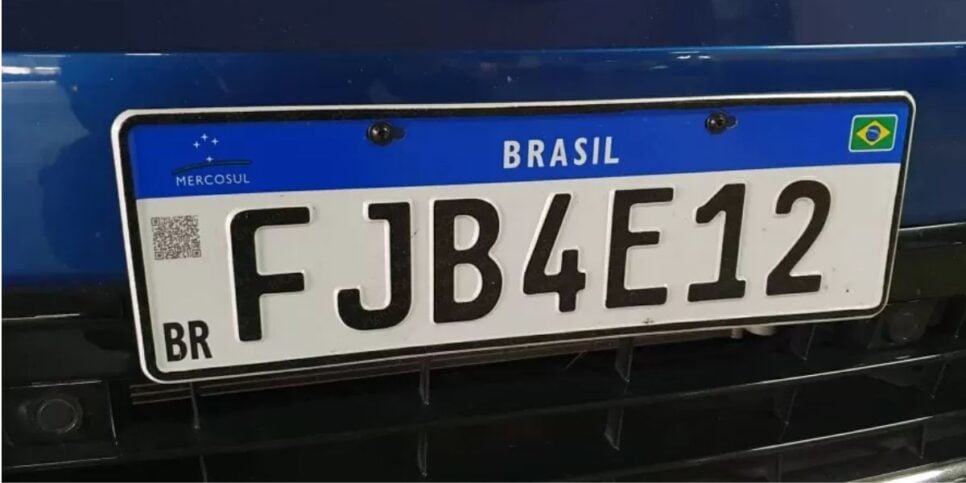 Placa Mercosul chegou em 2018 (Reprodução: Internet)