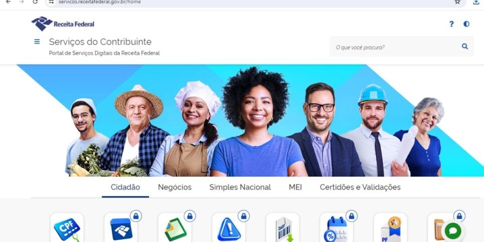 O novo portal unifica todos os serviços do órgão (Reprodução: Internet)