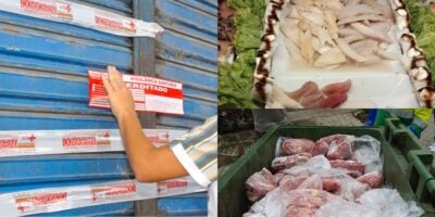 3 restaurantes interditados por nojeira e carnes podres (Reprodução: Montagem TV Foco)