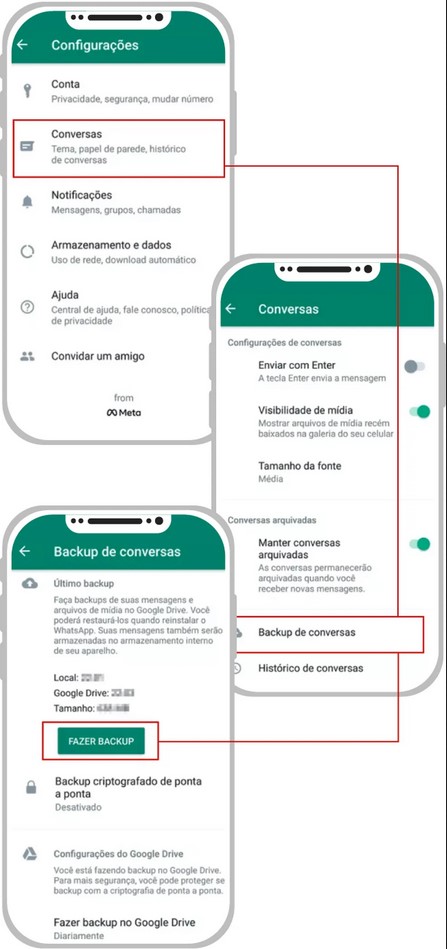 Backup do WhatsApp agora é armazenado no espaço interno disponibilizado pelo Google (Foto: Reprodução/ Canva)