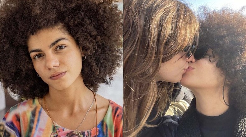 Samantha Jones namora com atriz (Foto: Reprodução / Globo / Fábio Rocha / Instagram)
