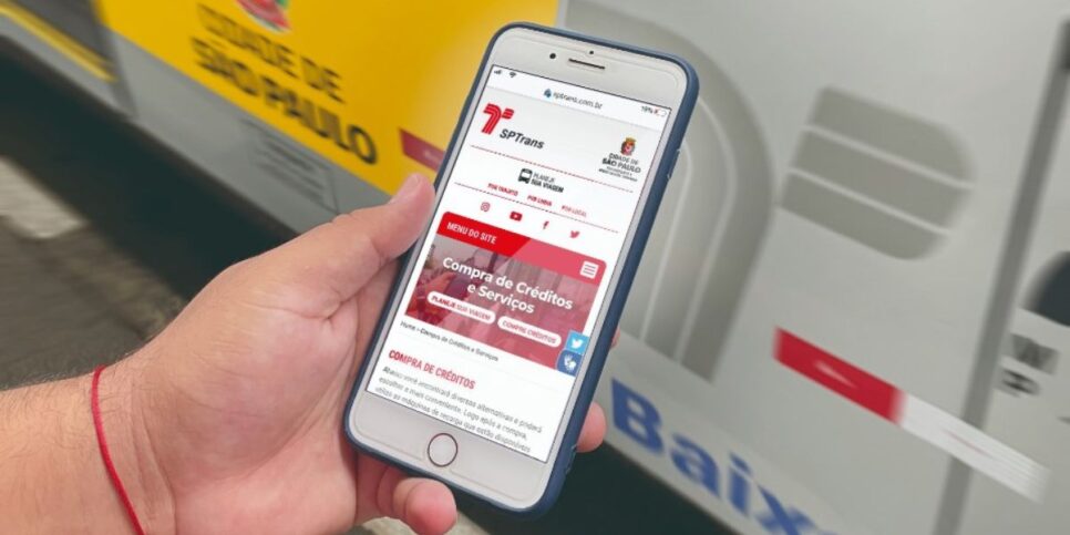 O processo pode ser através do site da SPTrans (Reprodução: Internet)