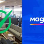 Varejista e logo da Magalu (Foto: Reprodução / Canva)