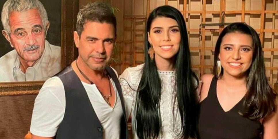 Zezé Di Camargo com a dupla Lorena e Rafaela (Foto: Divulgação)