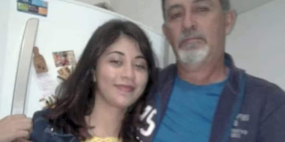Yasmin Santos, de 25 anos, e o pai dela, Francisco Xavier, de 60 anos. (Reprodução/G1)