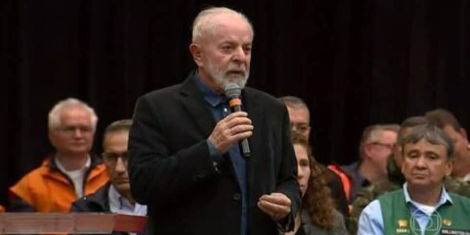 Lula anuncia auxílio extra para vítimas das enchentes do RS (Reprodução/Globo)