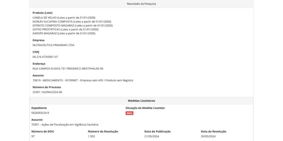 Publicação do órgão (Reprodução/Gov)