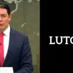 Alan Severiano no Jornal Hoje e imagem de luto (Fotos: Reproduções / Globo / Canva)