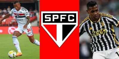 Alex Sandro, São Paulo e Wellington (Reprodução - Internet)