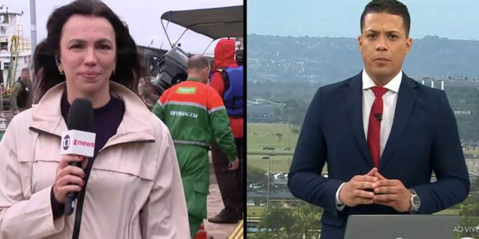 Ana Paula Araújo e Fred Ferreira no Bom Dia Brasil (Foto: Reprodução / Globo)