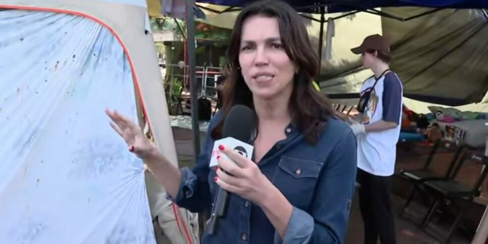 Ana Paula Araújo fora dos estúdios do Bom Dia Brasil (Foto: Reprodução / Globo)