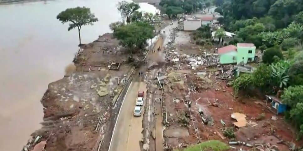 Cidade no Rio Grande do Sul (Foto: Reprodução / Globo)