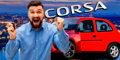 Nova geração do Corsa é lançada em país e motoristas já podem comprar (Foto Reprodução/Montagem/Lennita/Tv Foco/Canva/OLX/AutoPapo/)