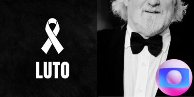 Imagem de luto com ator e logo da Globo - Foto Reprodução Internet