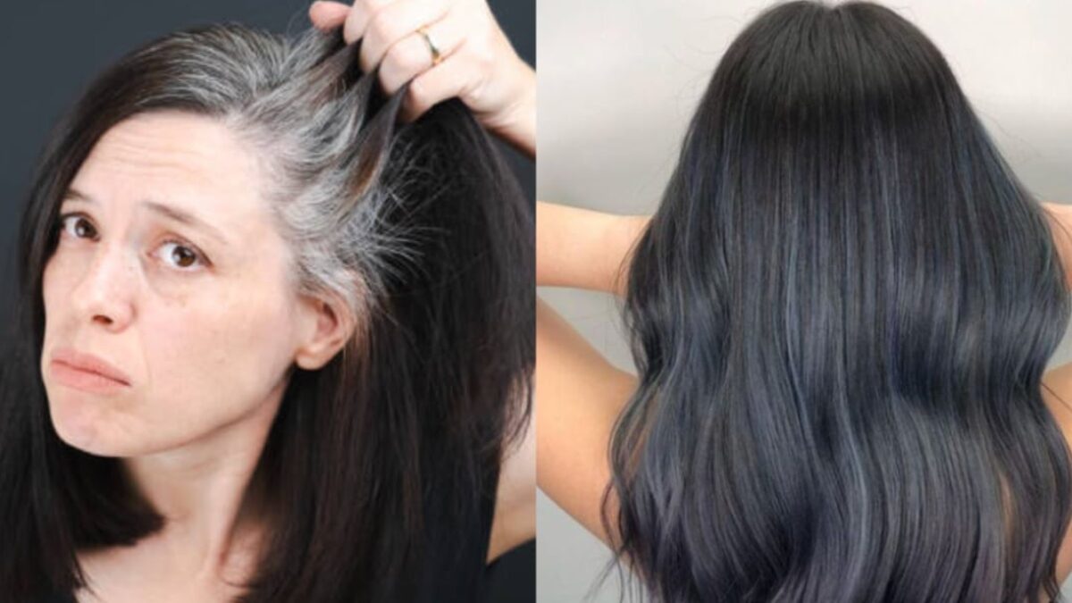 Mistura com 2 ingredientes, elimina o cabelo branco em 30 minutos